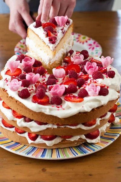 Collorful birthday cake — Stock Photo, Image