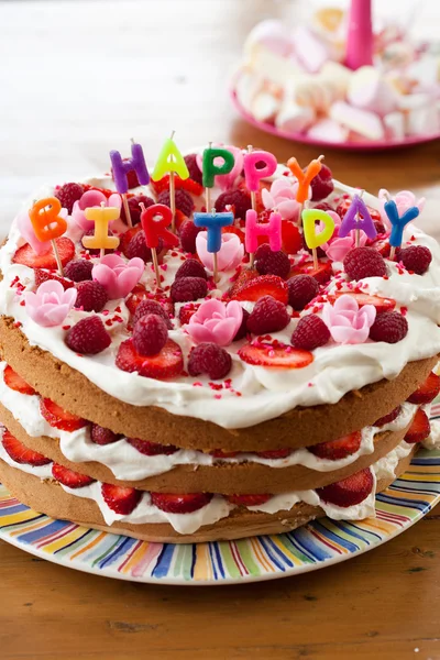 Χαρούμενη τούρτα γενεθλίων — Φωτογραφία Αρχείου