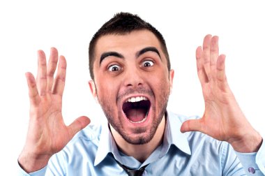 Man screaming clipart