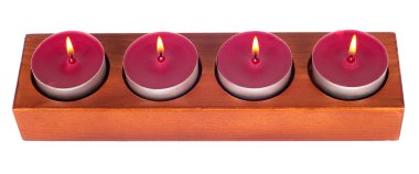 Four burning candles clipart