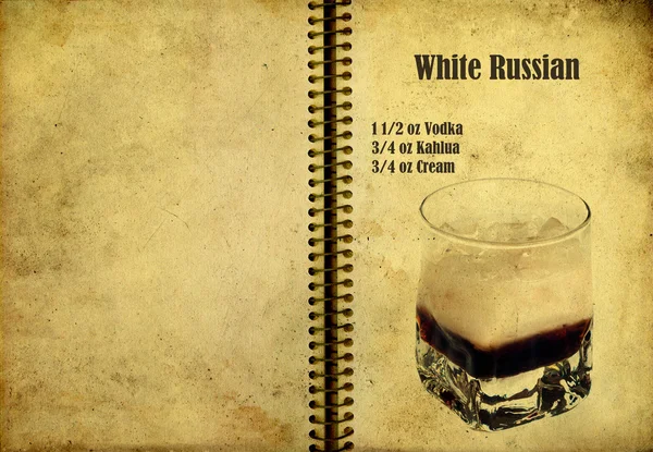 Белый русский рецепт — стоковое фото