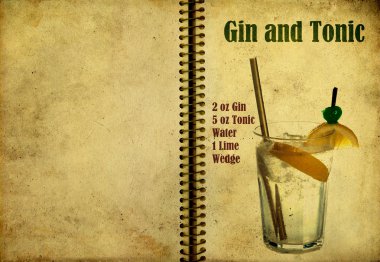 Gin and Tonic recipe clipart