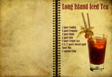 Long Island Iced Tea recipe clipart