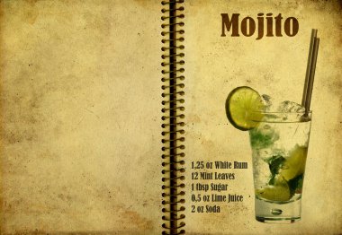 Mojito recipe clipart