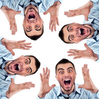 Man screaming clipart