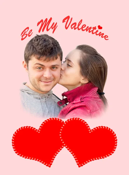 Valentine "s denní karta — Stock fotografie