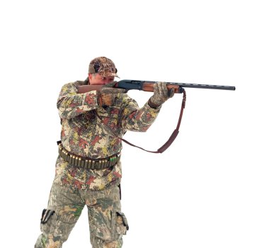 Hunter aiming clipart