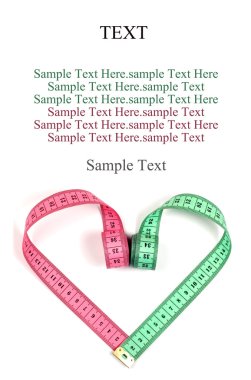 Heart measuring tape clipart