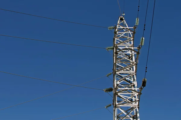 stock image Support of an electric main against the sky