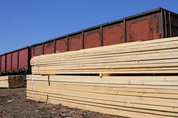 Stock image Edging board in stacks