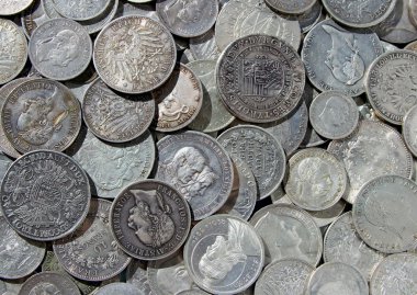 Ancient silver coins clipart