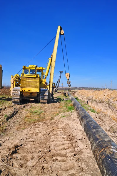 Construção de oleodutos — Fotografia de Stock