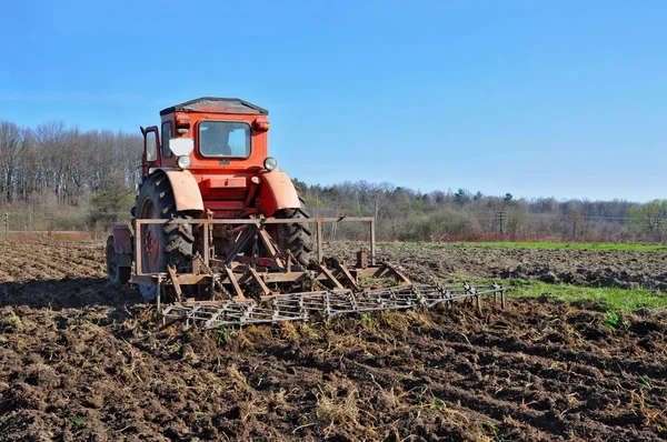 stock image Processing of a spring field