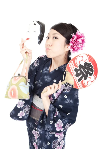 Piękne kimono kobieta — Zdjęcie stockowe