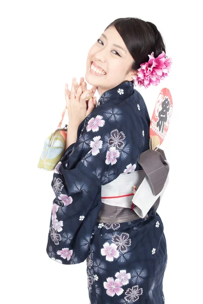 Frumoasa femeie kimono — Fotografie, imagine de stoc