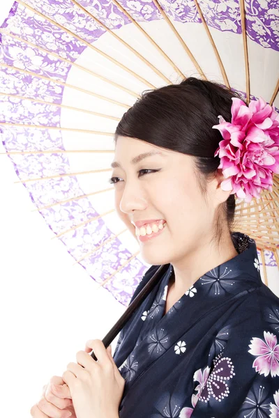 Frumoasa femeie kimono — Fotografie, imagine de stoc