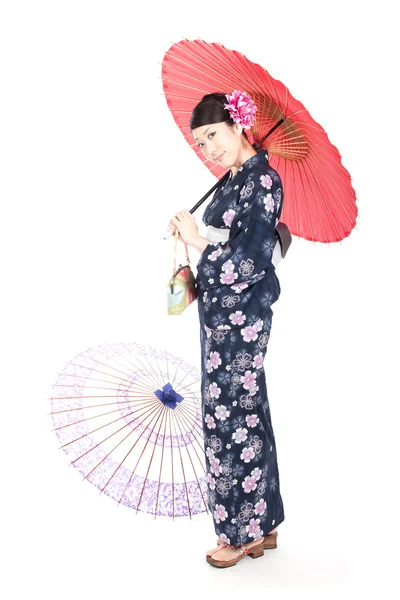아름 다운 기모노 여자 — 스톡 사진