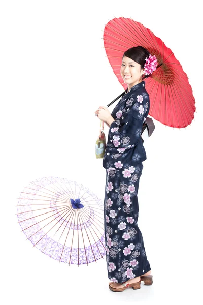 Mooie kimono vrouw — Stockfoto