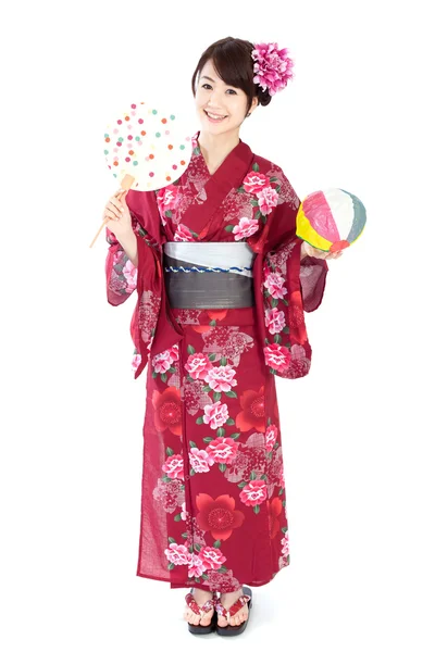Szép kimono nő — Stock Fotó
