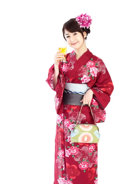 Bella donna kimono — Foto Stock