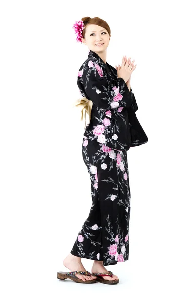 Japonské kimono žena — Stock fotografie