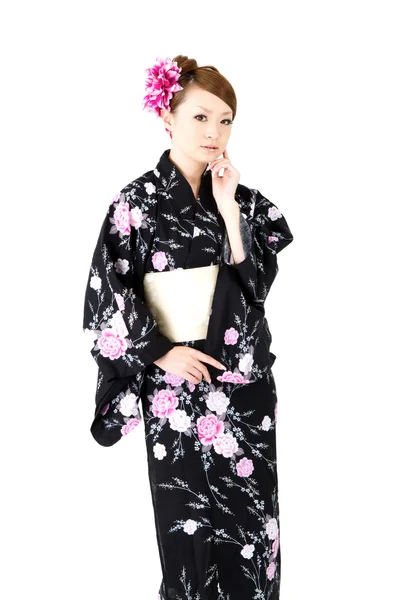 Японське кімоно жінка — стокове фото