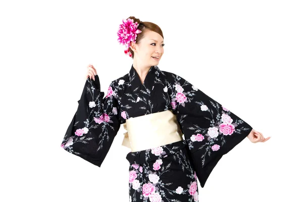 Японське кімоно жінка — стокове фото