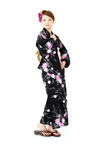 Japonské kimono žena — Stock fotografie
