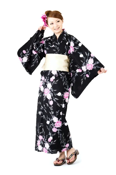 Giapponese kimono donna — Foto Stock