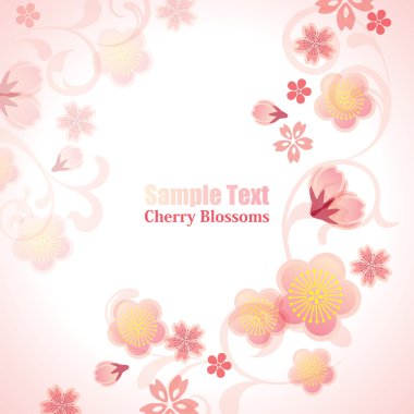 Cherry blossoms background clipart