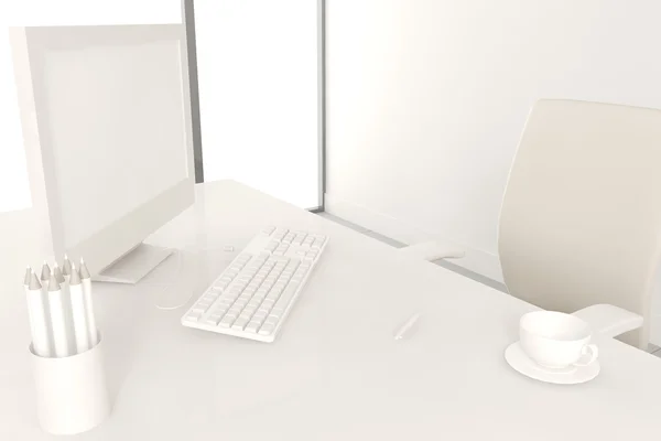 Valkoinen pöytä — kuvapankkivalokuva