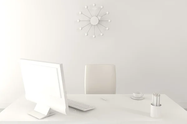 Valkoinen pöytä — kuvapankkivalokuva