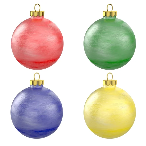Quatro bolas de Natal — Fotografia de Stock