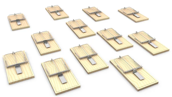 A lot of mouse traps — Stock Photo, Image