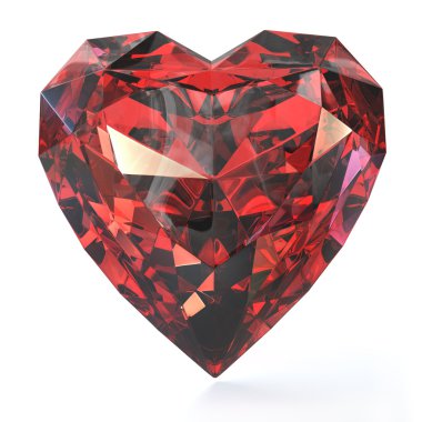 Heart shaped ruby clipart