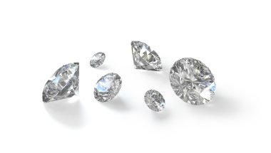 Few old european cut round diamonds clipart