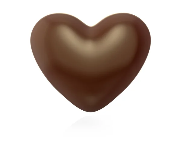 초콜릿 사탕 모양의 심장 — 스톡 사진
