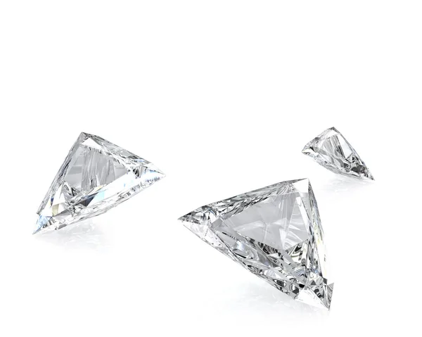 Кілька блискучих вирізаних діамантів — стокове фото