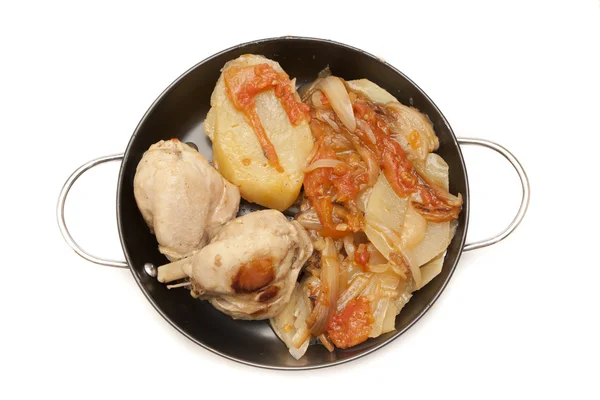 Kartoffeln und Hühnchen — Stockfoto