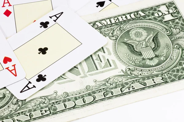 Покер доллар — стоковое фото