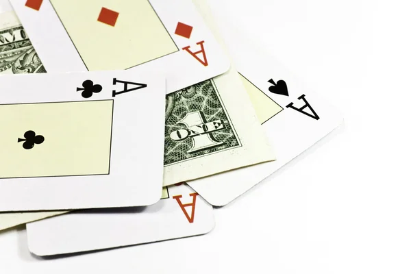 Dolar zakład pokera — Zdjęcie stockowe