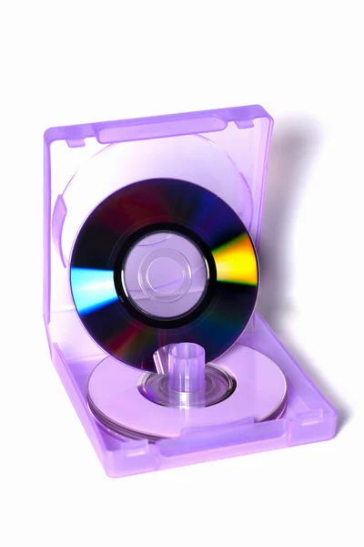 Lila cd-box — Stockfoto