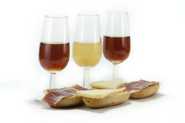 Wine tree and ham clipart