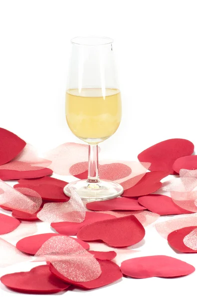 Valentines wine — Stock Photo, Image