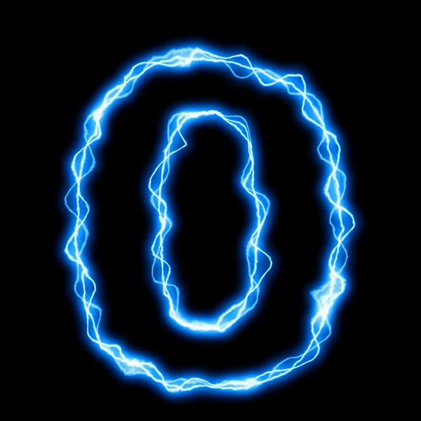 Elektriska lightning brev eller teckensnitt — Stockfoto