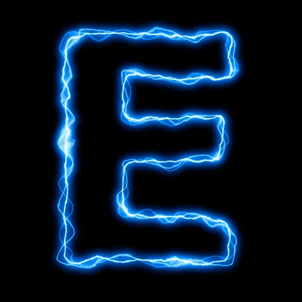 Elektrický blesk písmeno nebo písmo — Stock fotografie