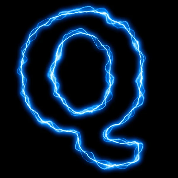 Electric lightning letter or font — Stock Photo, Image