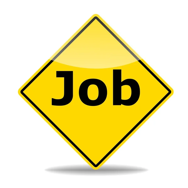 Concetto di lavoro o disoccupazione con cartello stradale — Foto Stock