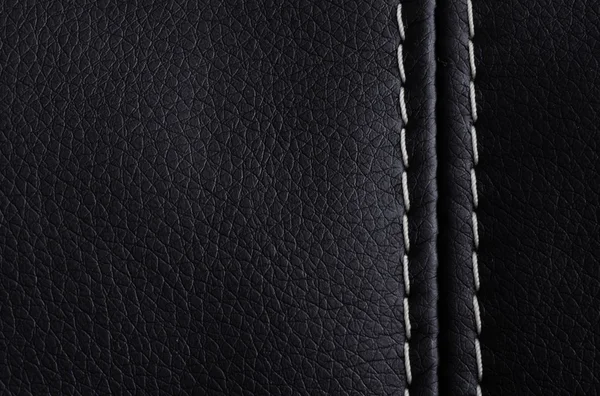 Leather texture black — Stock Photo, Image