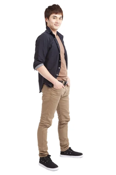 Full length portrait of Asian young man — Stock Photo, Image